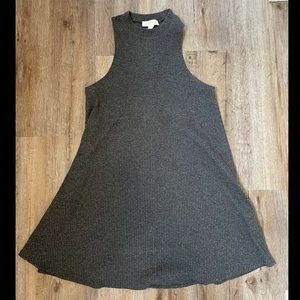 Forever 21 grey mock neck ribbed dress